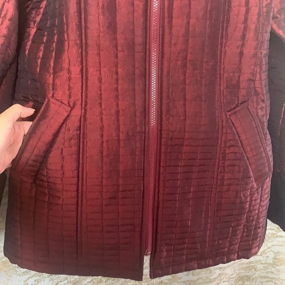 HANA Bang burgundy colour with faux fur collar size M - Picture 6 of 11